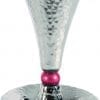 Anodized Aluminum Hammer Work Cone Kiddush Cup with Pink Ball
