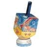 Yair Emanuel Wooden Hanukkah Dreidel with Stand - Noah's Ark