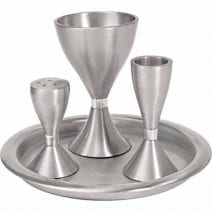 Yair Emanuel Anodized Aluminum Havdallah Set - Silver