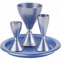 Yair Emanuel Anodized Aluminum Havdallah Set - Blue
