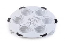 Hand Painted White Stainless Steel Laser Cut Seder Plate - Flower