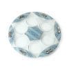 Lily Art Glass Seder Plate with Star of David and Geometric Pattern