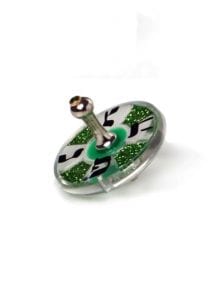 Contemporary Acrylic Dreidel Green