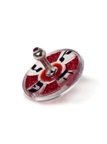 Contemporary Acrylic Dreidel Red 