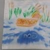 Matzah Cover Baby Moses in the River- Hand Painted Silk Applique