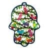Yair Emanuel Hamsa with Colorful Birds Wall Hanging