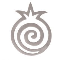 Anodized Aluminum Trivet Pomegranate & Spirella