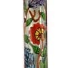 Jewish Yair Emanuel Hand Painted Colorful Glass Mezuzah Laser Cut Flowers