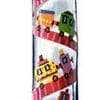 Jewish Yair Emanuel Hand Painted Colorful Glass Mezuzah Laser Cut Trains