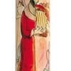 Wooden Mezuzah David's Harp