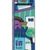 Wooden Mezuzah Jerusalem in Blue