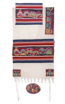 Yair Emanuel Tallit Set Hand Full Embroidered Twelve Tribes Theme