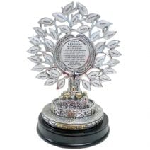 Tree of Life Home Decor Blessing with Jerusalem Base 8"