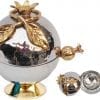 Honey Dish Hammered w/Brass Pomegranate