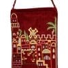 Maroon Jerusalem Passport Bag By Yair Emanuel