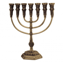 7-Branch-Menorah-Temple-Replica-11-Bronze-Jerusalem-Israel-Gift-162721601405