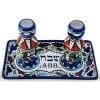 Armenian Shabbat Candlestick Set 3 Pieces