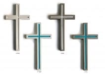 Gray Concrete Contemporary Wall Cross with Colors