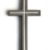 WALL CROSS Contemporary Concrete Home Decor Hanging Minimalist Modern Design White on Gray Crucifix