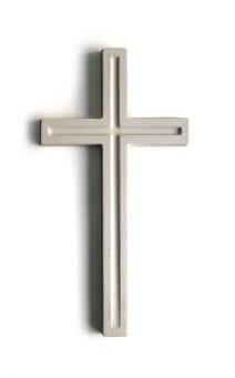 WALL CROSS Contemporary Concrete Home Decor Hanging Minimalist Modern Design White on White Crucifix