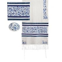 Yair Emanuel Tallit Set The Matriarchs in Blue Full Embroidery