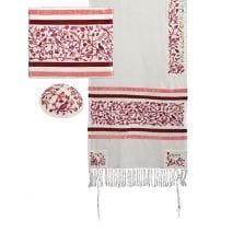 Yair Emanuel Tallit Set The Matriarchs in Maroon Full Embroidery