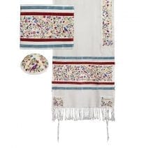Yair Emanuel Tallit Set The Matriarchs in Multicolor Full Embroidery