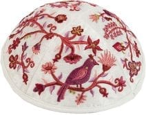 Yair Emanuel Tallit Set The Matriarchs in Maroon Full Embroidery