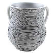 Silver Polyresin Washing Cup Traditional Shape