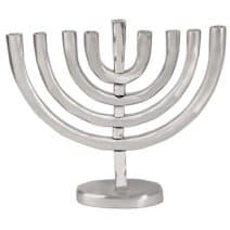 Anodized Aluminum Silver Hanukkah Menorah