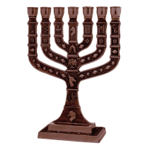 7 Branch 12 Tribes Menorah Cooper - Jerusalem