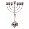 7 Branch Silver Tall Menorah