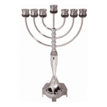 7 Branch Silver Tall Menorah