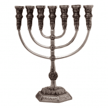 Menorah Knesset Design - Pewter