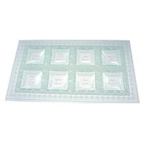 Rosh Hashanah Rectangular Seder Plate Pomegranate in White