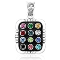 Hoshen Rectangular Pendant in Sterling Silver