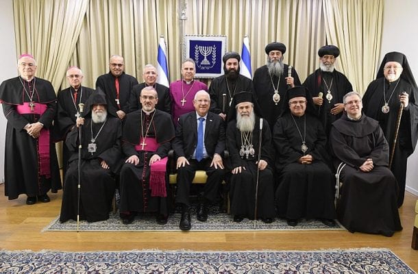 Reuven Rivlin - President of Israel host the leaders of the Christian Community in Israel
