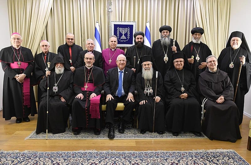 Reuven Rivlin - President of Israel host the leaders of the Christian Community in Israel