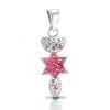 Grafted In  Messianic Seal Pendant with Pink and White  Zircon