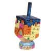 Yair Emanuel Wooden Hanukkah Dreidel with Stand  - Old City of Jerusalem