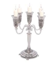 5 Branches Candlesticks 10.6" Geometric Design in Filigree & Decorative Stones