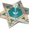 Dreidel Start of David in Silver and Turquoise Hanukkah Blessings Hanukkah Gift
