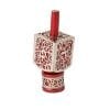 Yair Emanuel Small Dreidel Metal Cutout - Pomegranates Red Hanukkah Gift