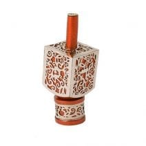 Yair Emanuel Small Dreidel Metal Cutout - Pomegranates Orange Hanukkah Gift
