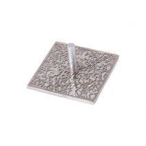 Yair Emanuel Flat Dreidel Metal Cutout - Pomegranates Silver