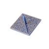 Yair Emanuel Flat Dreidel Metal Cutout - Pomegranates Blue and Silver
