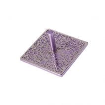 Yair Emanuel Flat Dreidel Purple and Silver