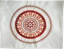 Challah/Bread Cover Mandala Embroidery Maroon