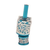 Small Dreidel Turquoise Jerusalem