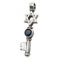 Key Start of David Pendant with Onyx